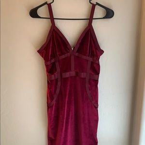 NWT pink velvet Guess dress, size small